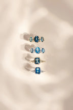 TONIMAY - TRINITY BLUE TOPAZ GOLD RING - SIZE 8 LARGE