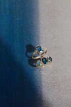 TONIMAY - TRINITY BLUE TOPAZ GOLD RING - SIZE 8 LARGE