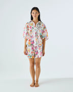 KIP & CO X ROMANCE WAS BORN - ADULT ORGANIC COTTON SHORT SLEEVE SHIRT & SHORT PYJAMA SET - DREAM BLOOM