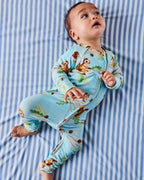KIP & CO - ORGANIC LONG SLEEVE ZIP ROMPER - SQUIRREL SCURRY