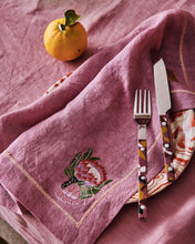 Load image into Gallery viewer, KIP &amp; CO - EMBROIDERED LINEN 4P NAPKIN SET - BUSH NATIVE
