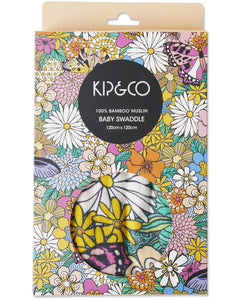 KIP & CO - BAMBOO SWADDLE - BLISS FLORAL