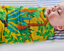 Load image into Gallery viewer, KIP &amp; CO - BAMBOO SWADDLE - JUNGLE BOOGIE
