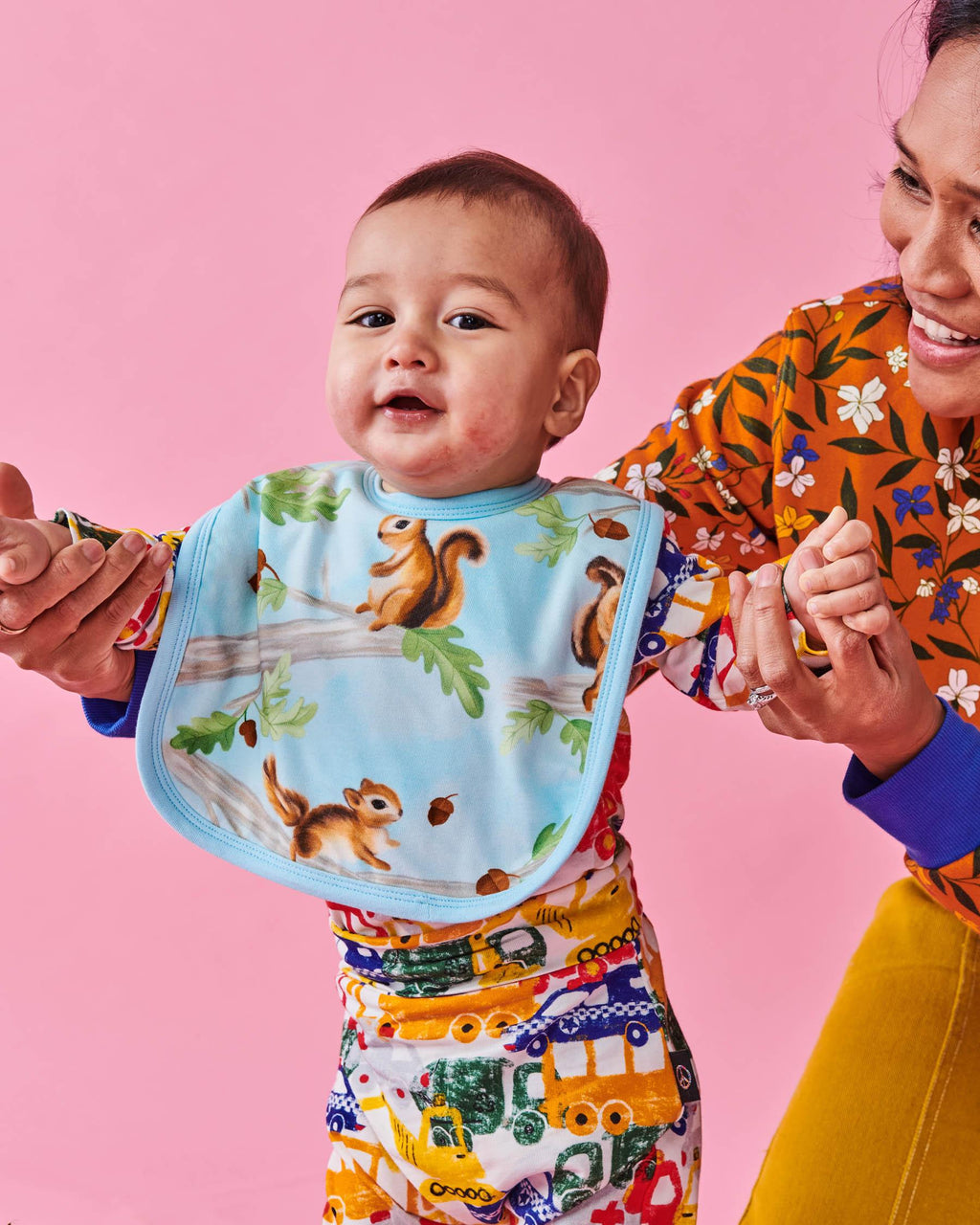 KIP & CO - ORGANIC COTTON BIB - SQUIRREL SCURRY