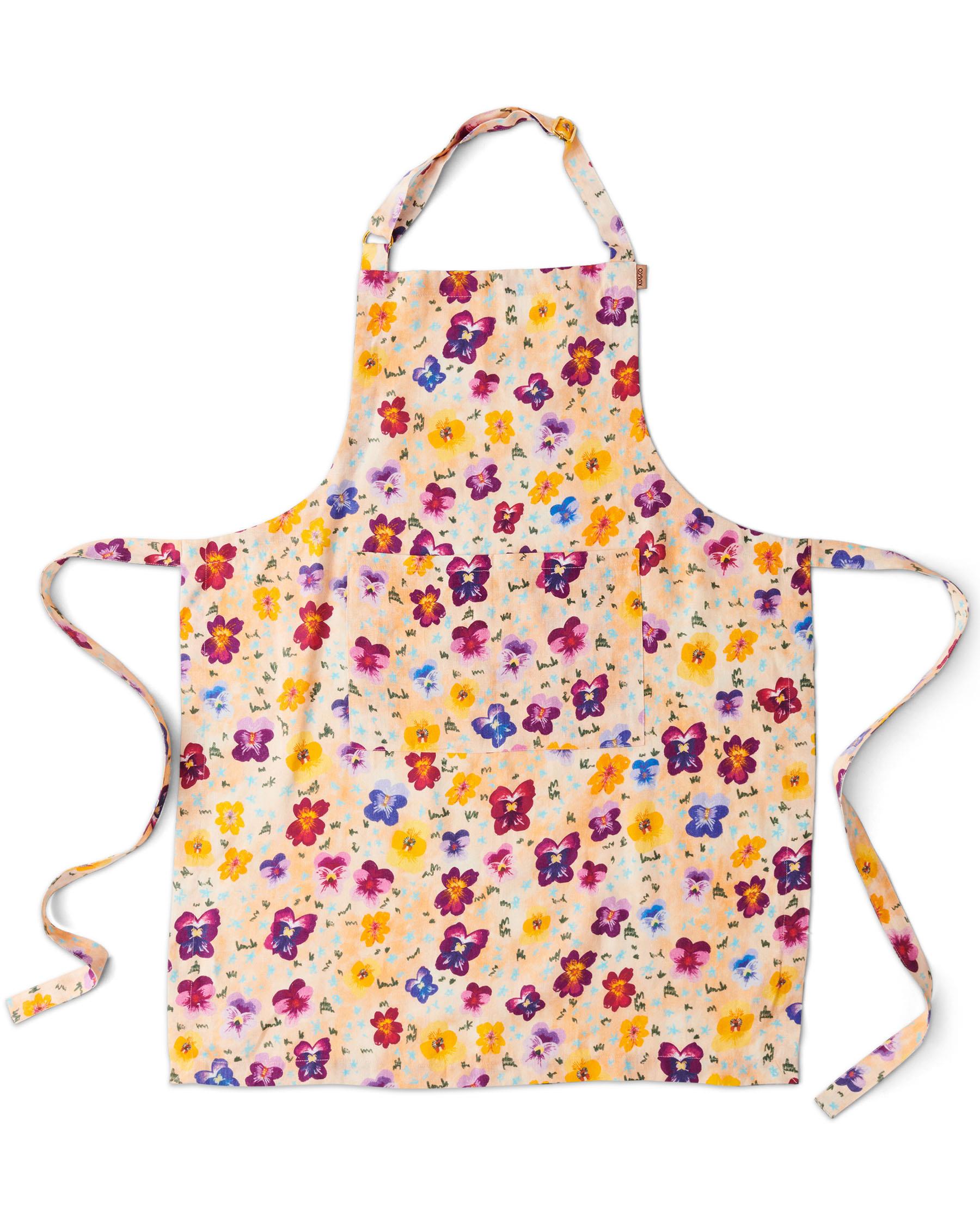 KIP & CO - LINEN APRON - PANSY