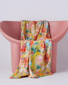 KIP & CO - PRINTED TERRY BATH TOWEL - ABUNDANCE MARIGOLD