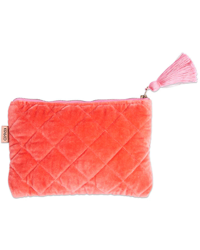 KIP & CO - VELVET COSMETIC PURSE - POPPY QUEEN