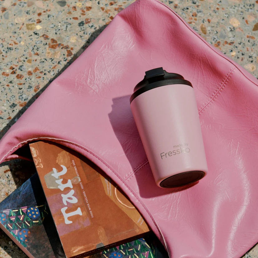 MADE BY FRESSKO - CAMINO REUSABLE  COFFEE CUP 340ML/12OZ - HEART FLOSS - CERAMIC INTERIOR