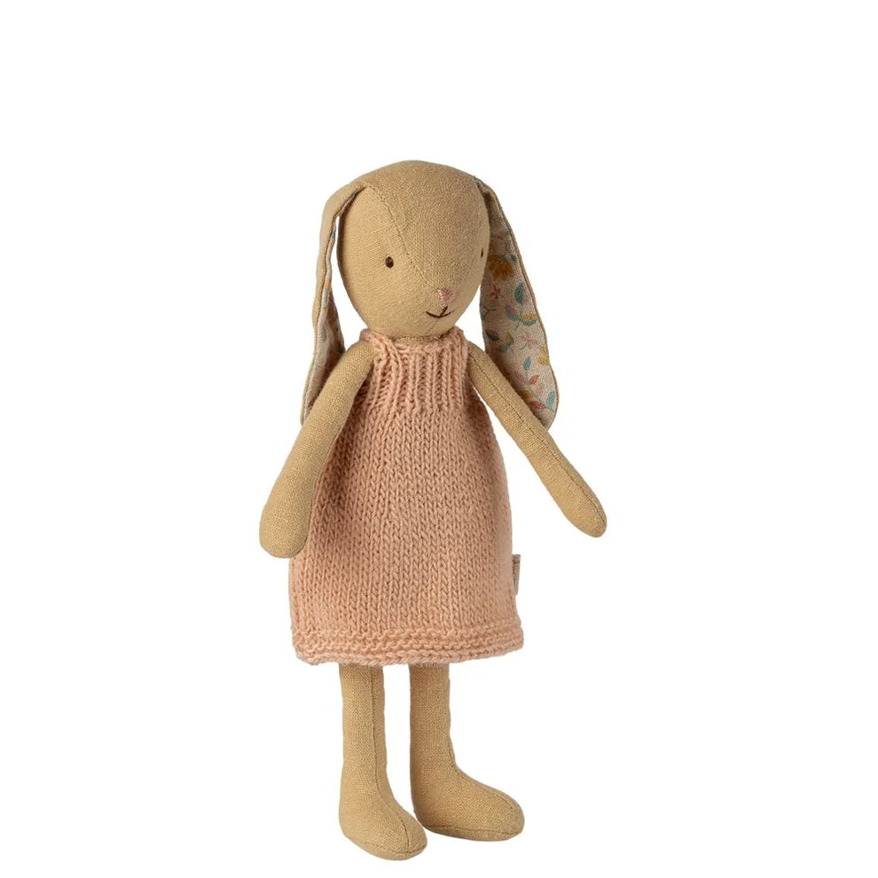 MAILEG - BUNNY SIZE 1 CREAM - CREAM YELLOW KNITTED DRESS