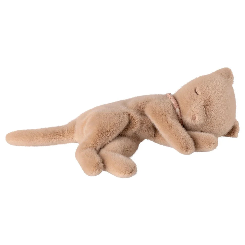 MAILEG - SLEEPING KITTEN PLUSH SMALLL - CREAM PEACH