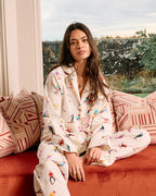 KIP & CO - SNOW BUNNIES FLANNELETTE ADULT LONG SLEEVE SHIRT & PANT PYJAMA SET