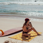 WANDERING FOLK - DAISY BEACH TOWEL - GOLDEN