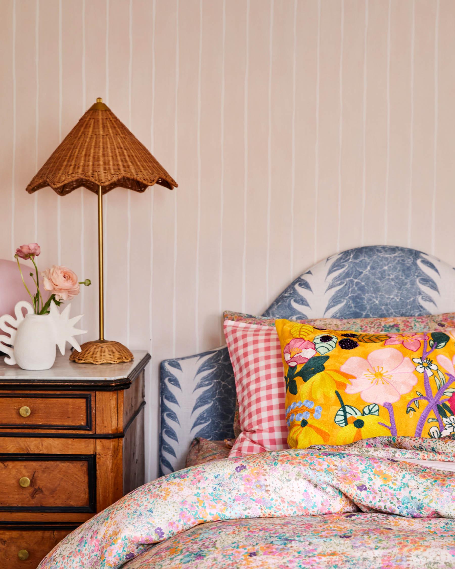 KIP & CO - EMBROIDERY CUSHION - ABUNDANCE MARIGOLD
