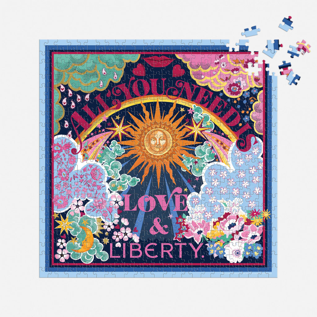 LIBERTY ALL YOU NEED IS LOVE AND LIBERTY 500  PIECE BOOK PUZZLE