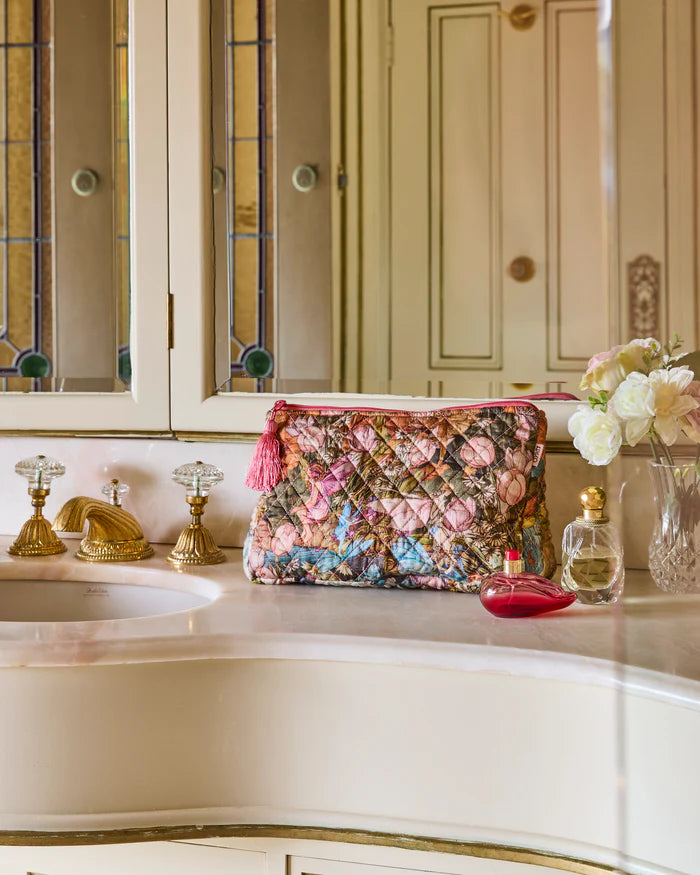KIP & CO X FAIRYLAND - FAIRY GARDEN QUILTED COTTON TOILETRY PURSE