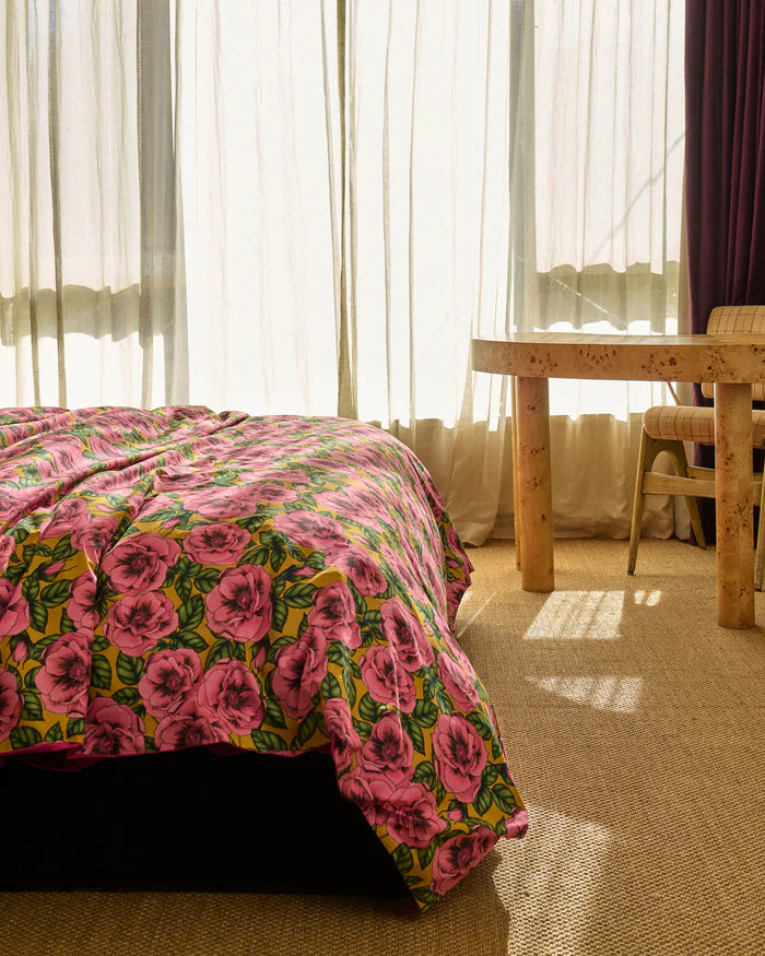 KIP & CO - GOLDEN PEONY ORGANIC COTTON QUILT COVER