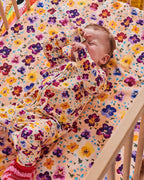 KIP & CO - ORGANIC LONG SLEEVE ZIP ROMPER - PANSY