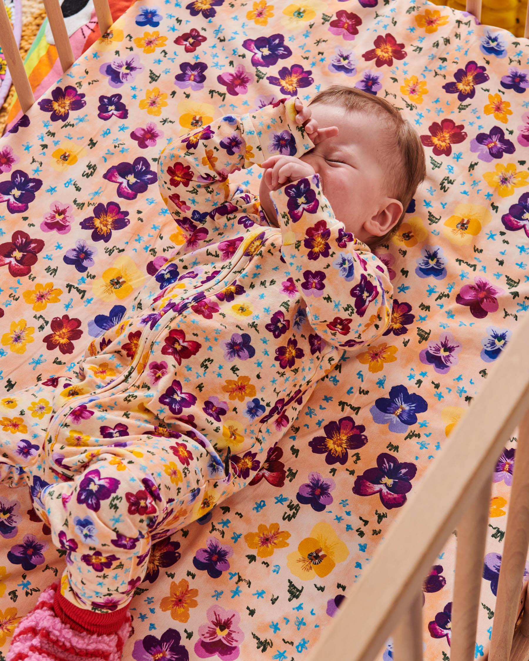 KIP & CO - ORGANIC LONG SLEEVE ZIP ROMPER - PANSY
