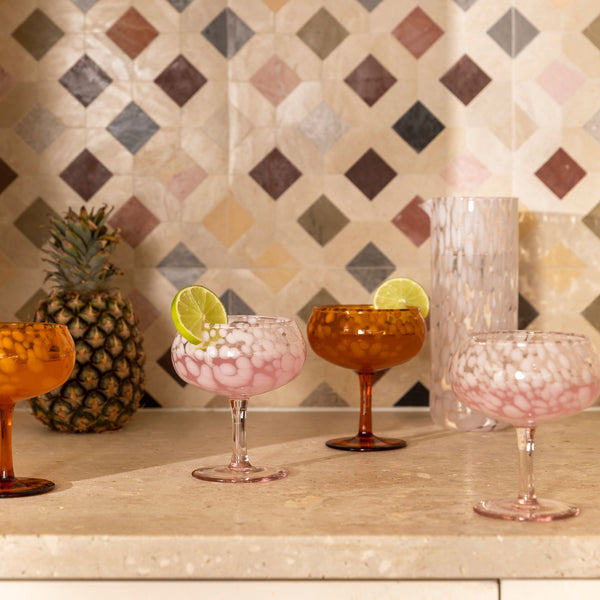 BONNIE & NEIL - DOTS COUPES (SET OF 2) - AMBER