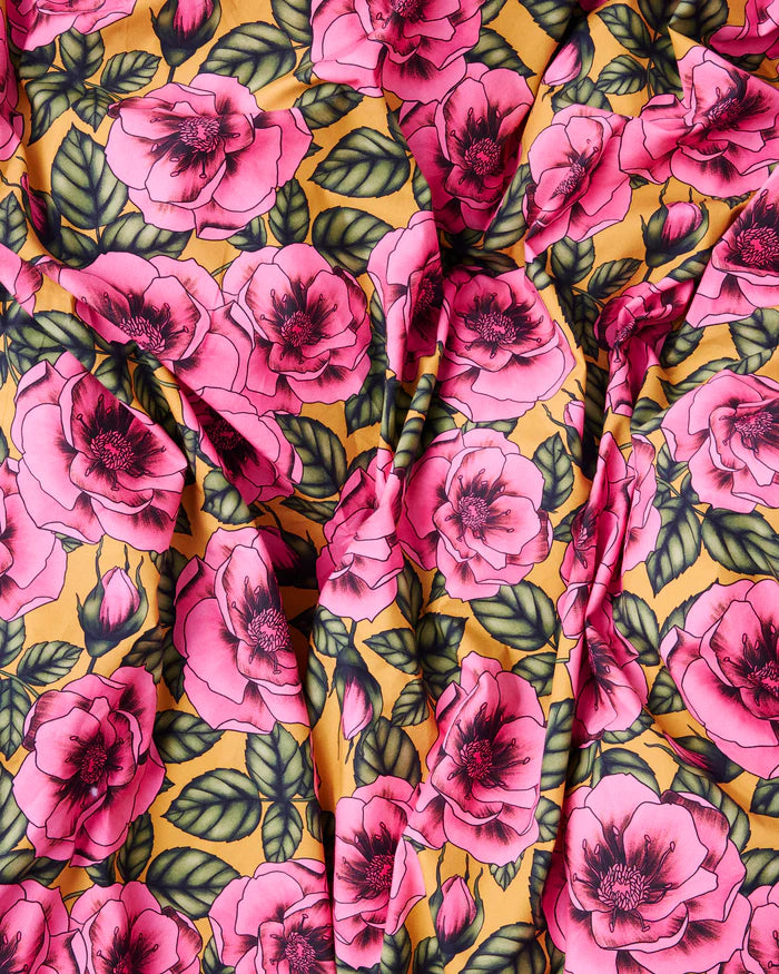 KIP & CO - GOLDEN PEONY ORGANIC COTTON 2P STANDARD PILLOWCASE SET