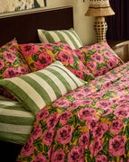 KIP & CO - GOLDEN PEONY ORGANIC COTTON 2P STANDARD PILLOWCASE SET