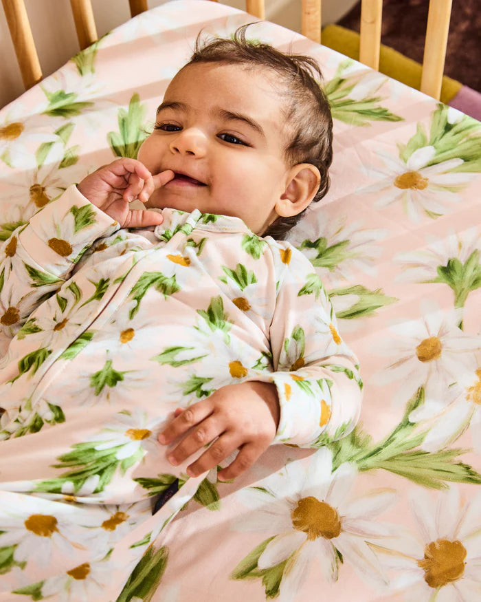 KIP & CO - ORGANIC COTTON LONG SLEEVE ZIP ROMPER - SWEET DAISY