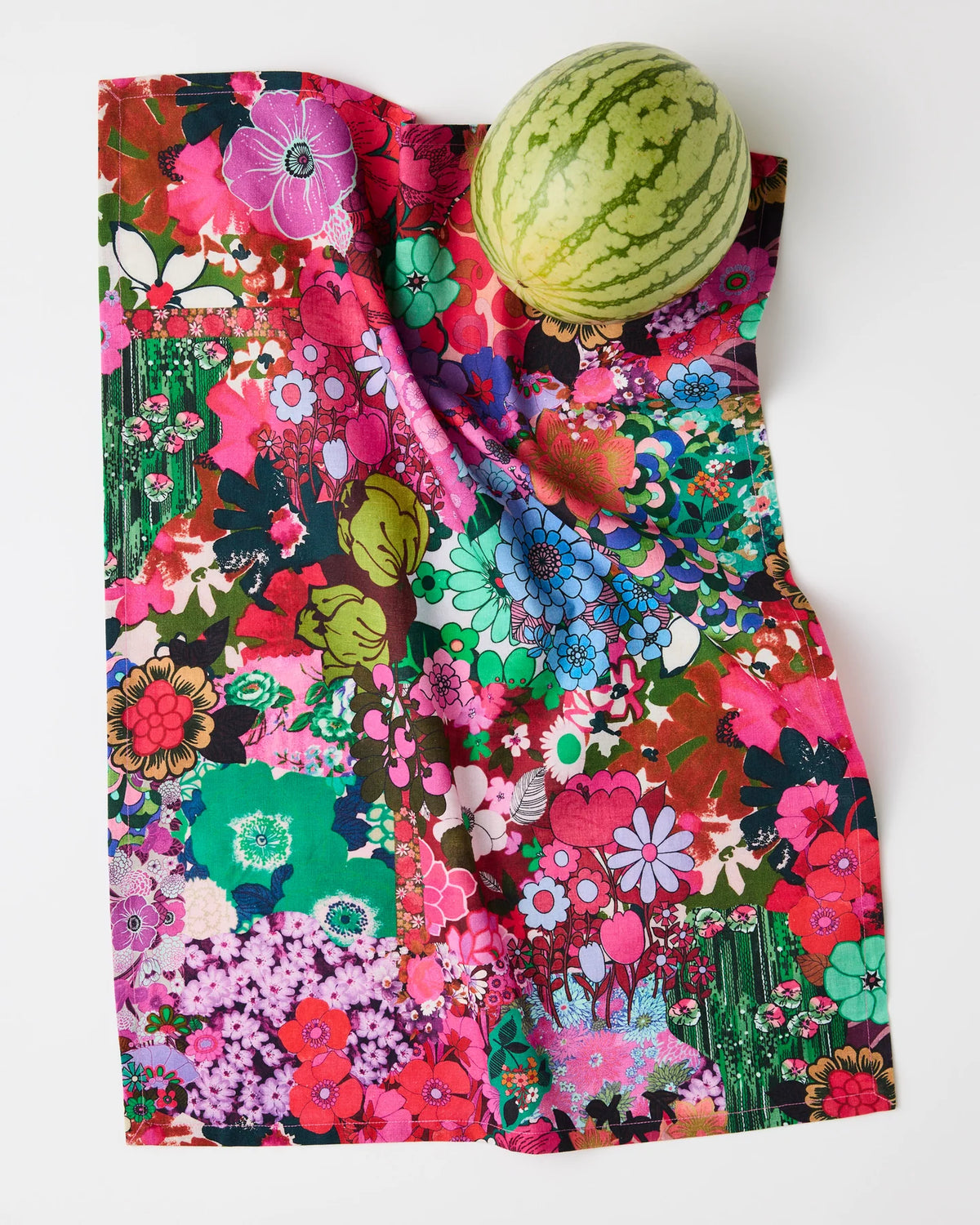 KIP & CO X ROMANCE WAS BORN - TEA TOWEL - FLOWER POWER PINK