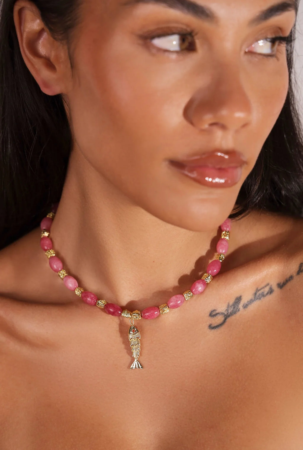 INDIGO & WOLFE - GOIA NECKLACE - PINK