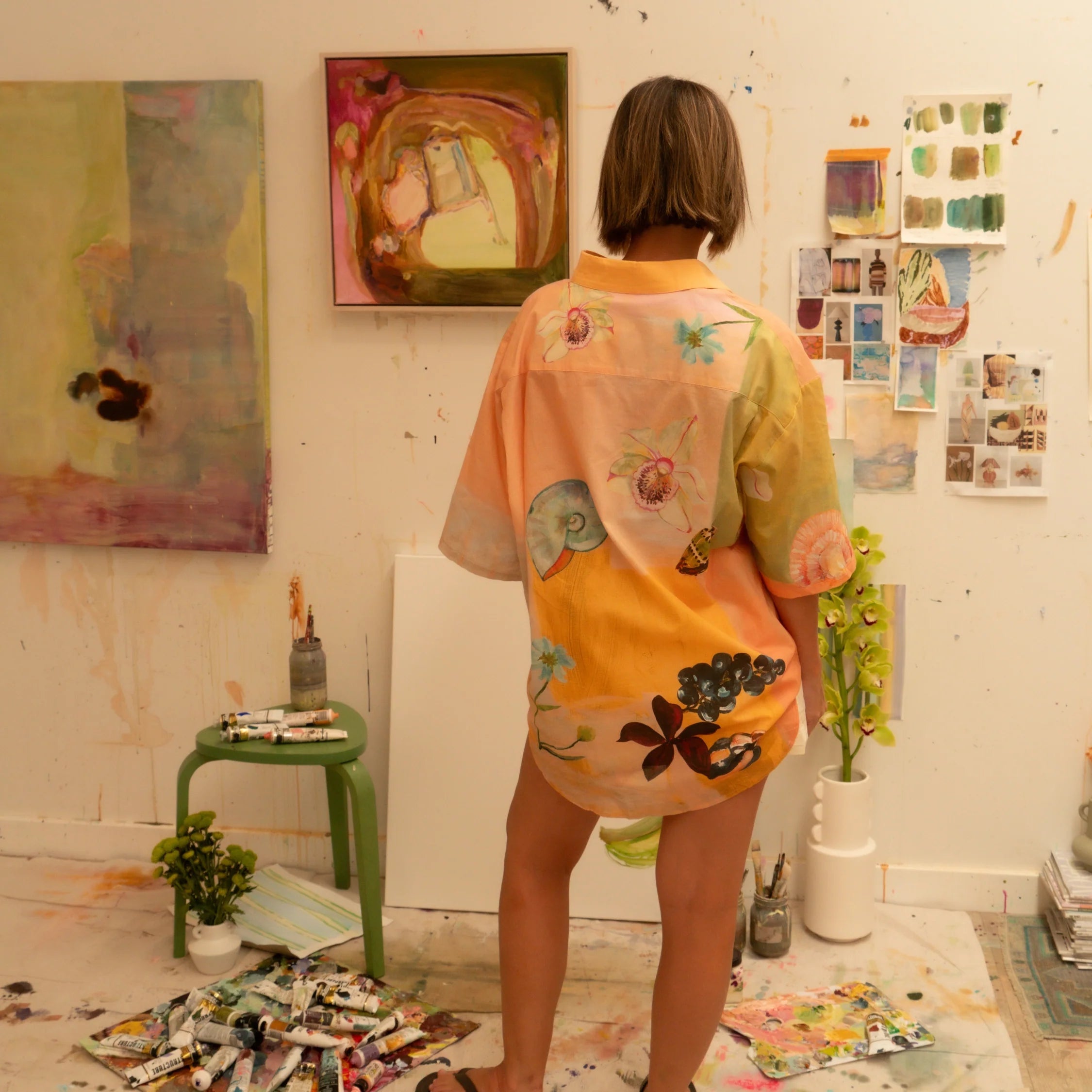 WANDERING FOLK - ANNIE EVERINGHAM OVER SWIM SHIRT - PASTEL SEA