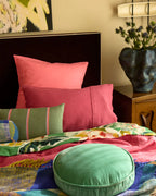 KIP & CO - VELVET PEA CUSHION - PISTACHIO