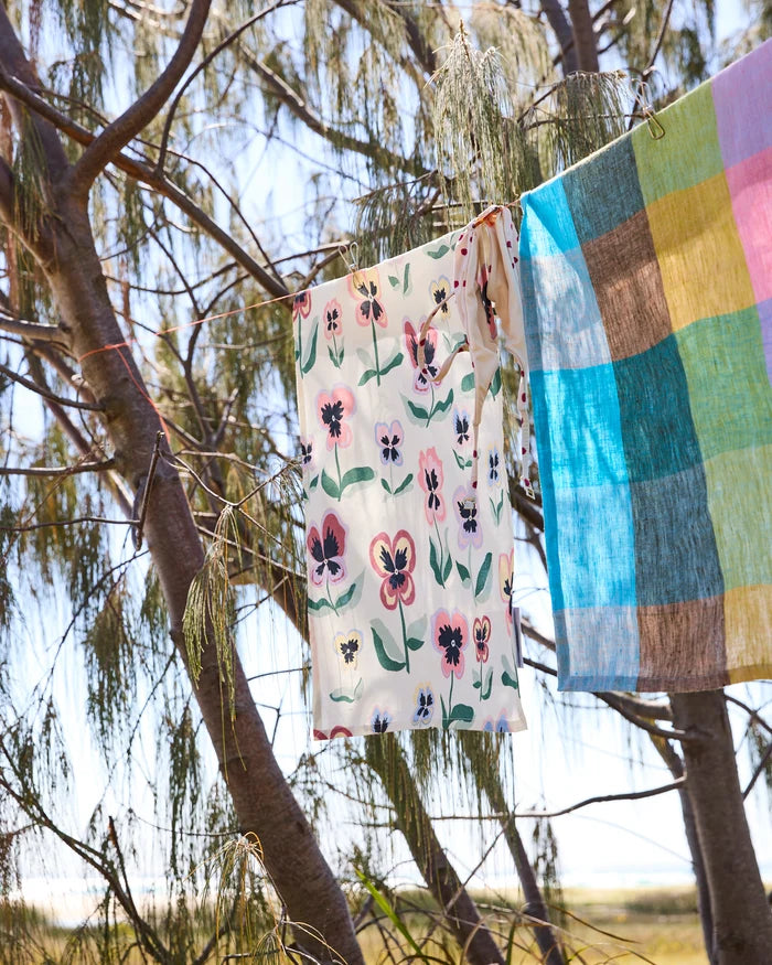 KIP & CO - TEA TOWEL - PRETTY PANSY