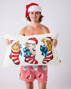 KIP & CO - FESTIVE FUR BABIES ORGANIC PILLOWCASE