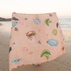 WANDERING FOLK - ANNIE EVERINGHAM TABLECLOTH - PASTEL SEA
