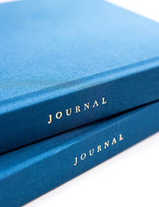 BESPOKE LETTERPRESS - LINEN BOUND JOURNAL - NAVY