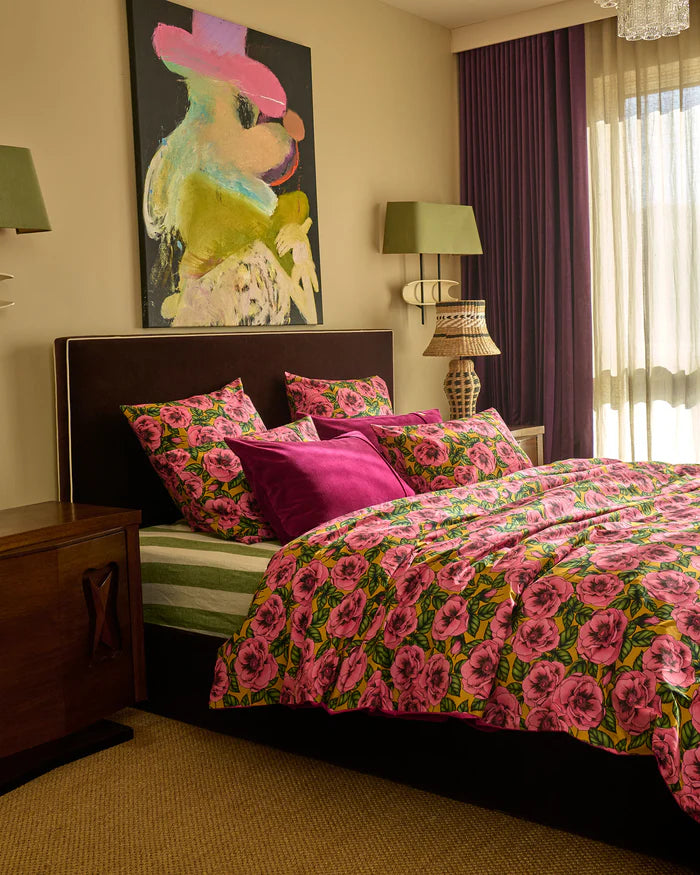 KIP & CO - GOLDEN PEONY ORGANIC COTTON QUILT COVER