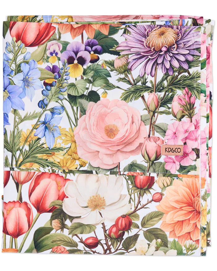 KIP & CO - ORGANIC COTTON FLAT SHEET - COTTAGE GARDEN