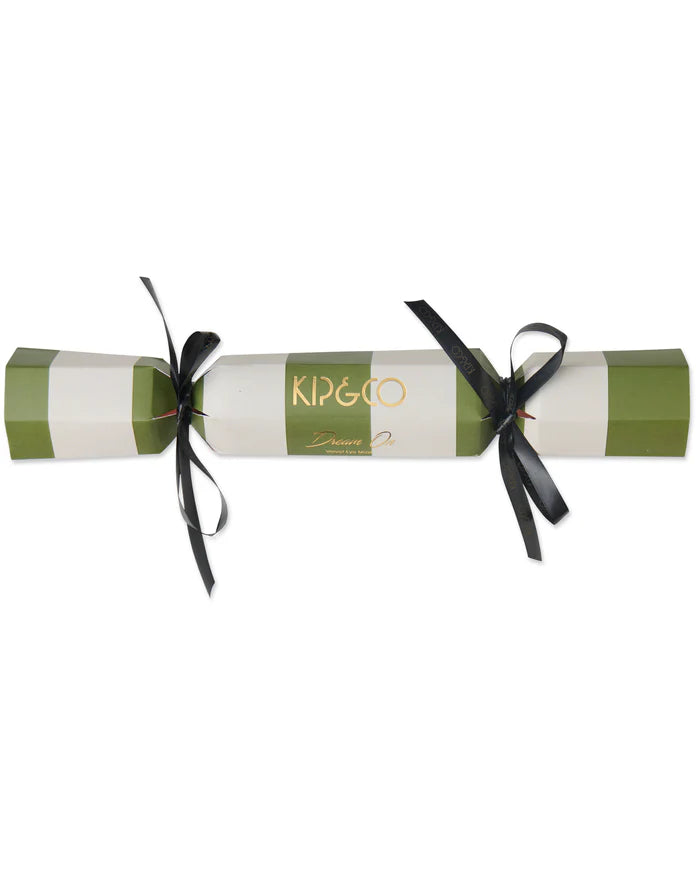 KIP & CO - MOSS STRIPE VELVET EYE MASK