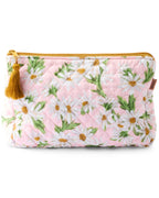 KIP & CO - QUILTED COTTON TOILETRY PURSE - SWEET DAISY