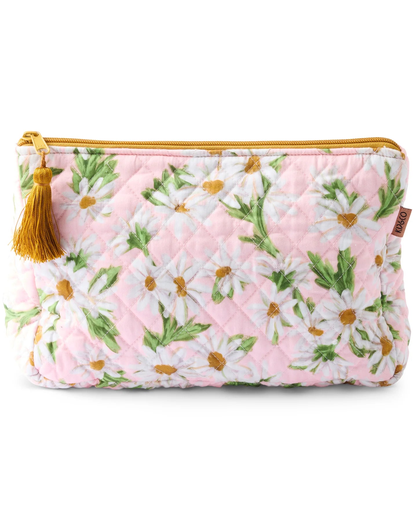 KIP & CO - QUILTED COTTON TOILETRY PURSE - SWEET DAISY