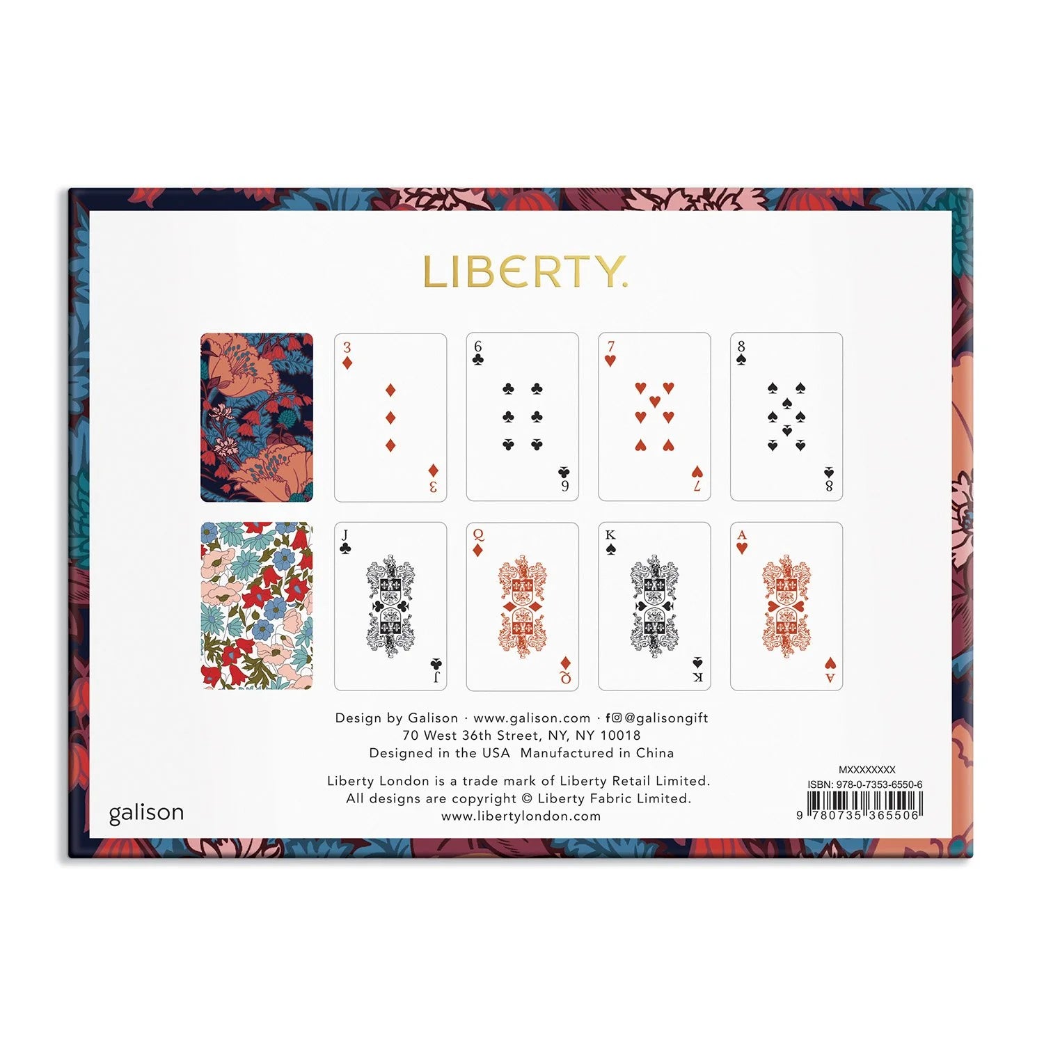 LIBERTY FLORAL PLAYING CARD SET