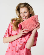 KIP & CO - VELVET TOILETRY PURSE - STRAWBERRY