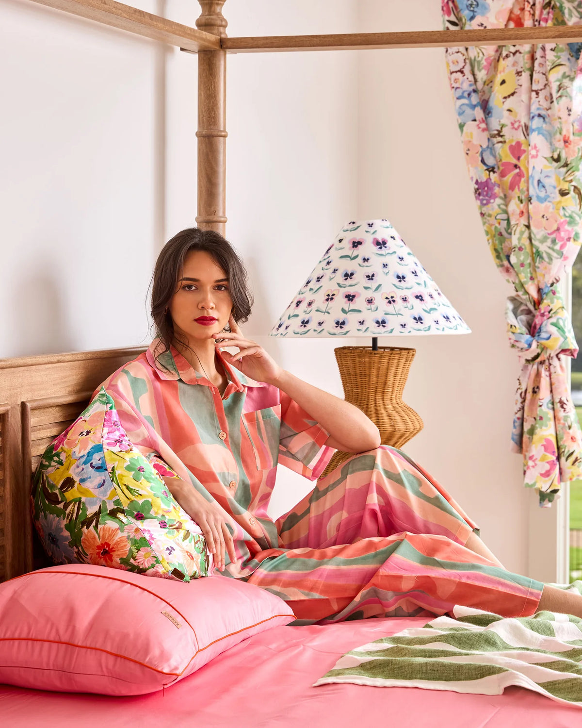 KIP & CO - SILK PILLOWCASE - ALFRESCO