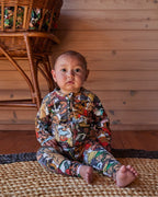 KIP & CO X BLINKY BILL - ORGANIC LONG SLEEVE ZIP ROMPER - BLINKY BILL AND FRIENDS