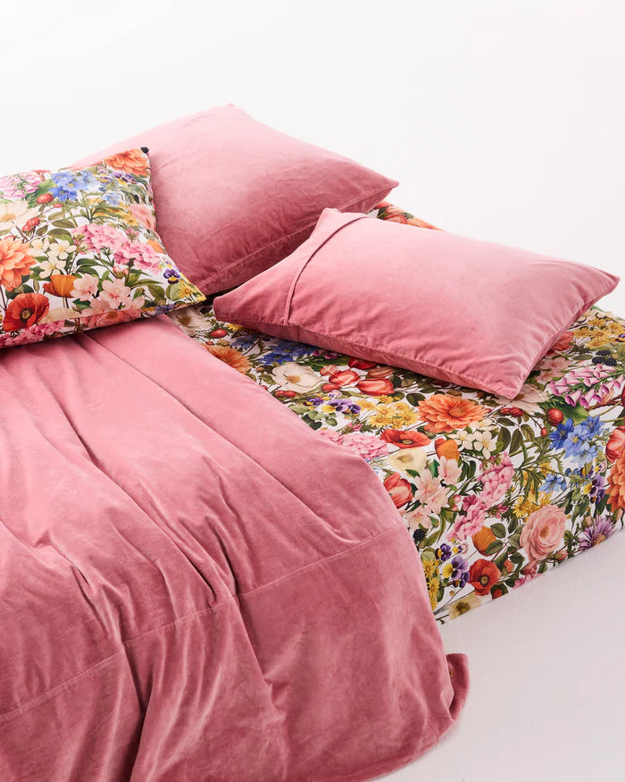 KIP & CO - ORGANIC COTTON FITTED SHEET - COTTAGE GARDEN