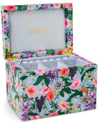 KIP & CO - LARGE VELVET JEWELLERY BOX - SPRING IN THE AIR