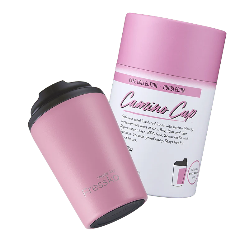 MADE BY FRESSKO - CAMINO REUSABLE COFFEE CUP 340ML/12OZ - BUBBLEGUM