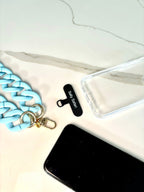 SALTY SAFARI - SANTORINI CROSS BODY PHONE STRAP - CHUNKY CHAIN TURQUOISE