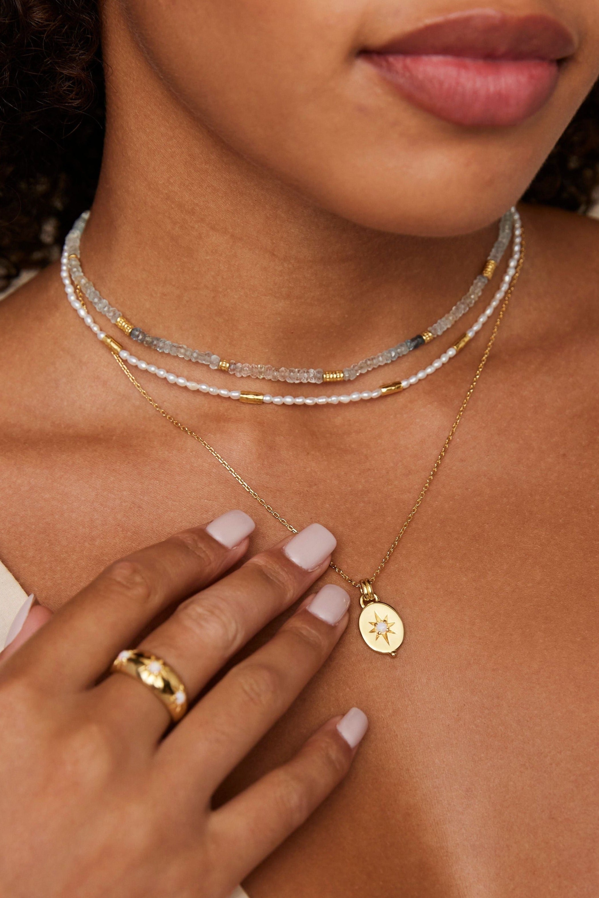 TONIMAY - ALINA OPAL GOLD NECKLACE