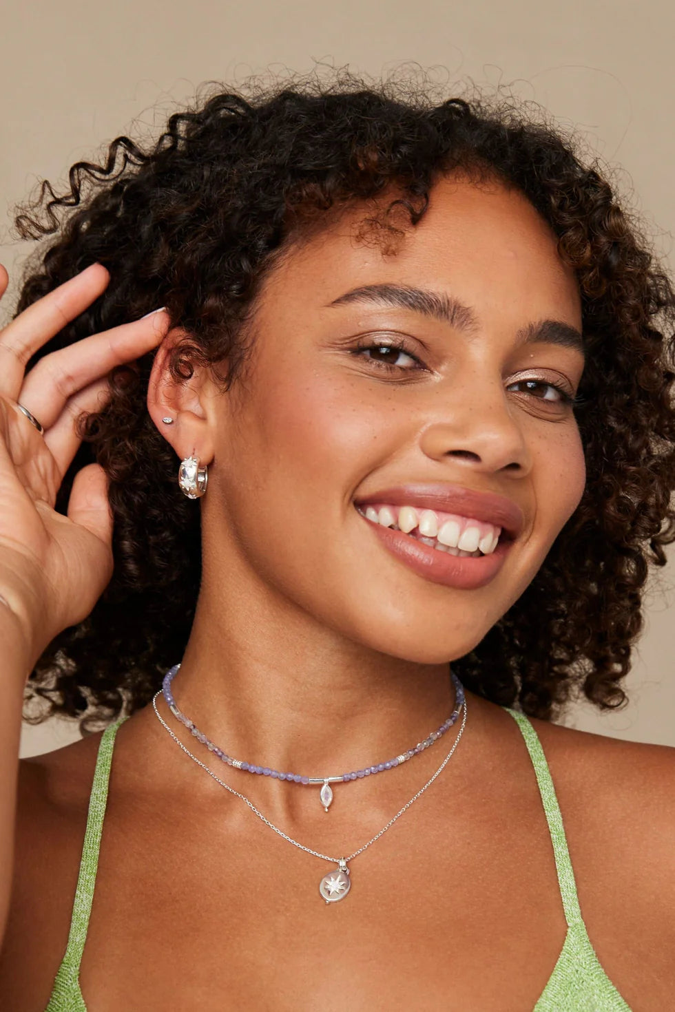 TONIMAY - ALINA OPAL SILVER HOOPS