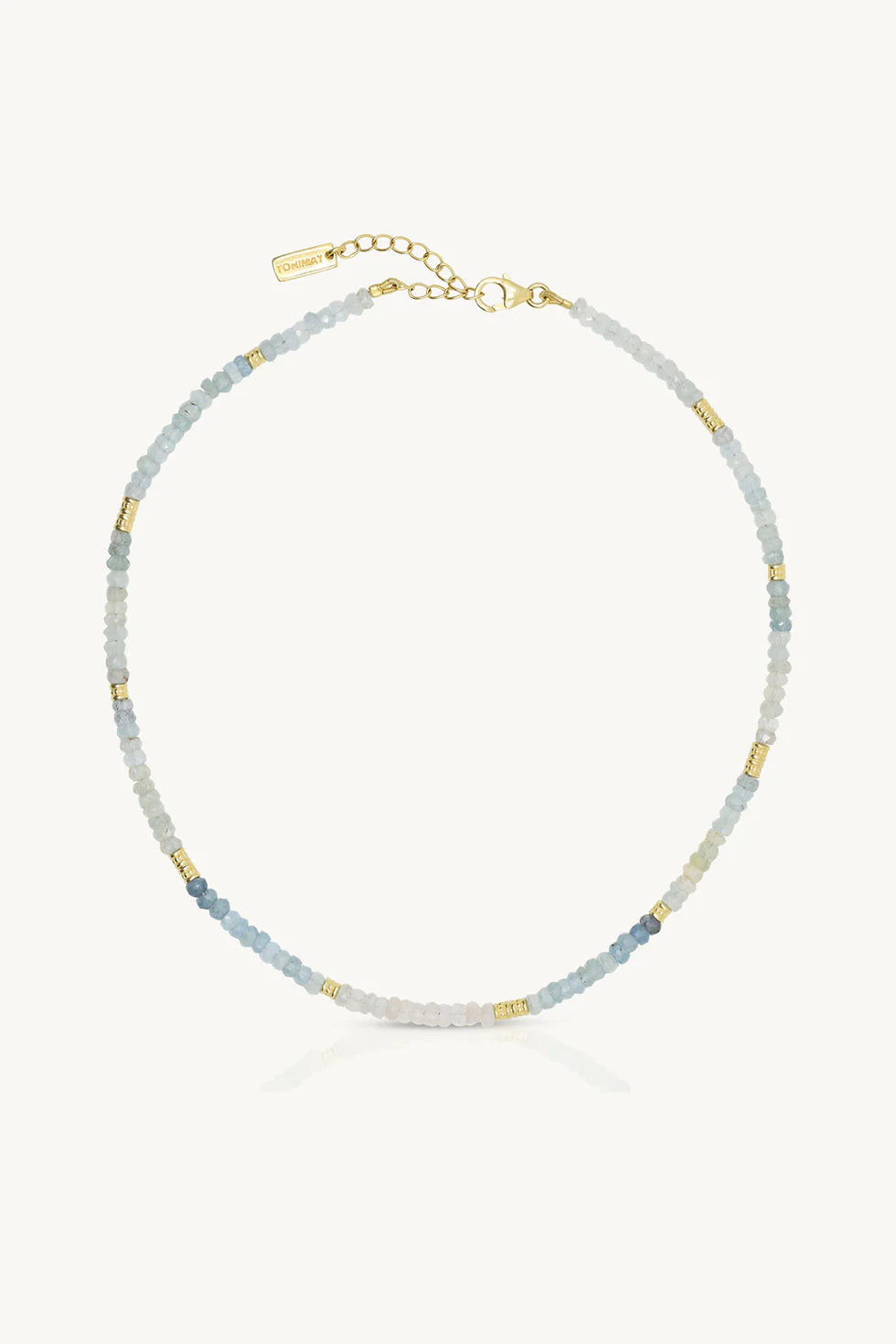 TONIMAY - NECKLACE - AQUAMARINE BEADED GOLD